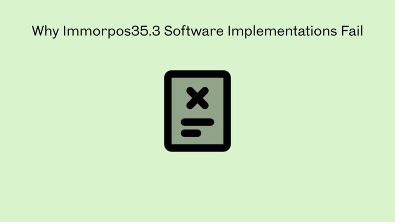 Why Immorpos35.3 Software Implementations Fail