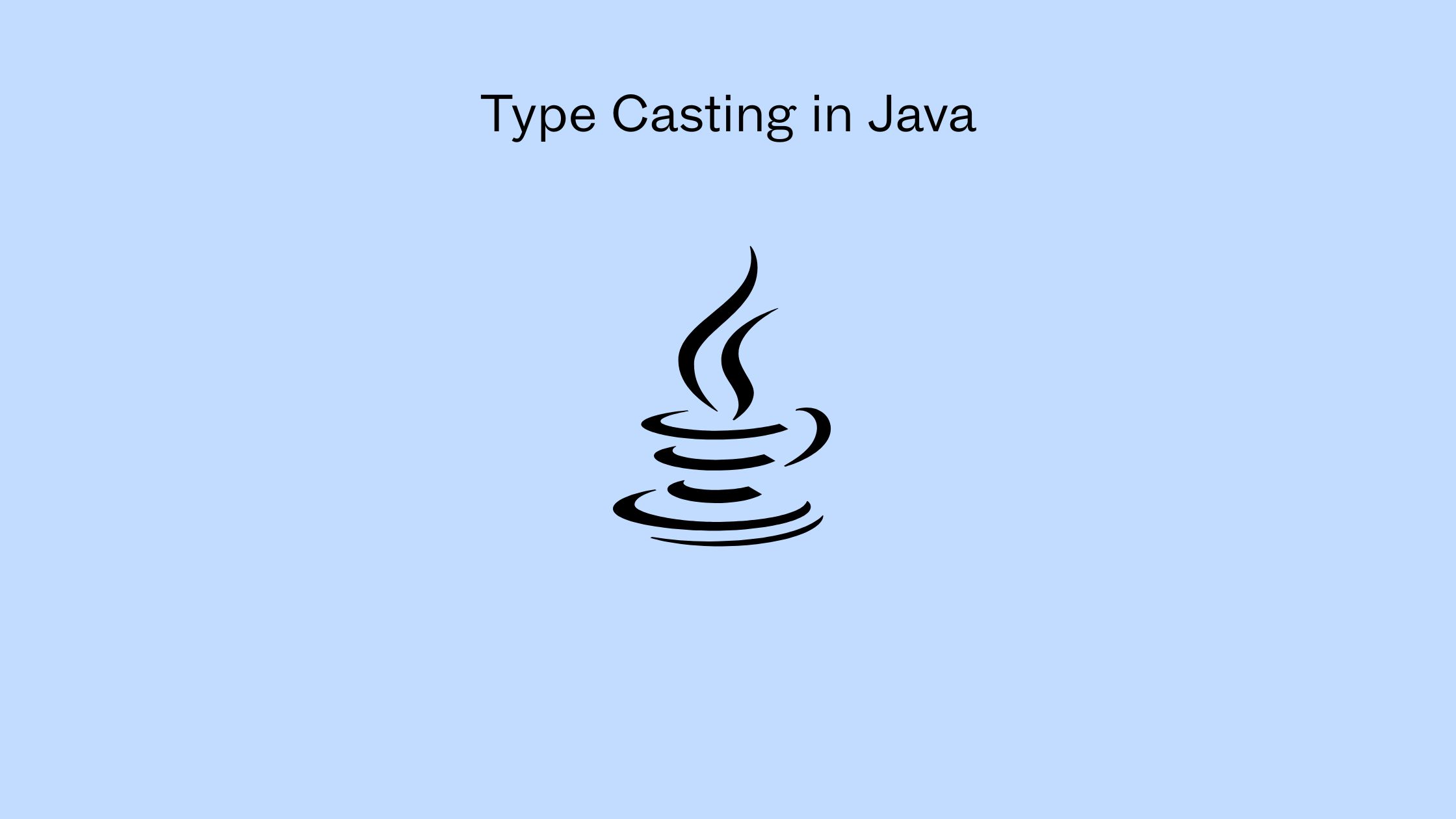 Type Casting in Java