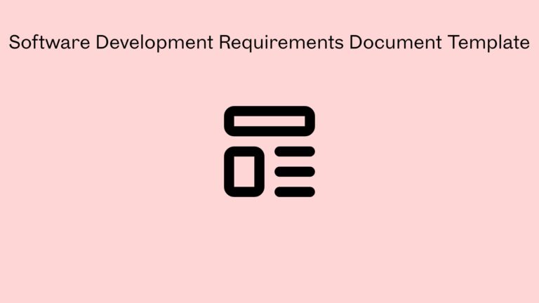 Software Development Requirements Document Template